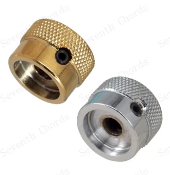 Set Screw Lock Metal Bass Guitar Volume Knob Tone Knob Potentiometer Cap KP-35