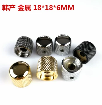 Korean Made Electric Guitar Electric Bass Potentiometer Electronic Cap Volume Tone Metal Knob with Side Set Screw