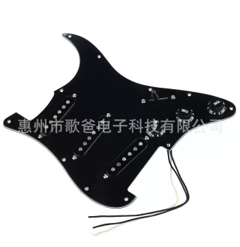 Instrument Accessories Electric Guitar White-Black-Black Three Single-Coil Loaded Pickguard Set (Large Potentiometer + Capacitor)