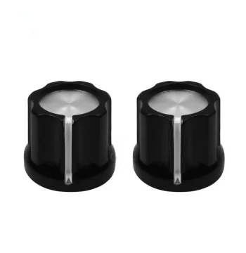 Electric Guitar Effect Pedal Knob Cap Black 0°/180° Switch Cap Plum Blossom Aluminum Foil Knob Cover Guitar Accessory