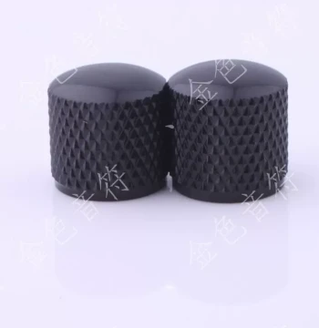 Electric Guitar Bass Volume Knobs Metal Tone Knobs Potentiometer Caps Tuning Buttons Black DIY Accessories