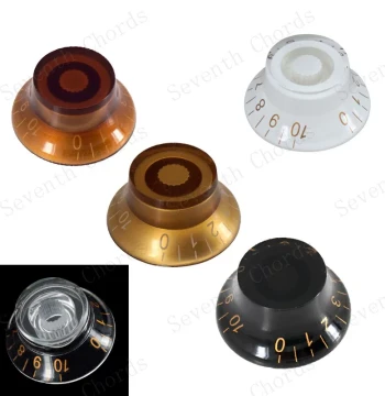 LP EPI Flying Saucer Shape Electric Guitar Volume Tone Control Knob Cap Potentiometer Cap Digital Print Reverse