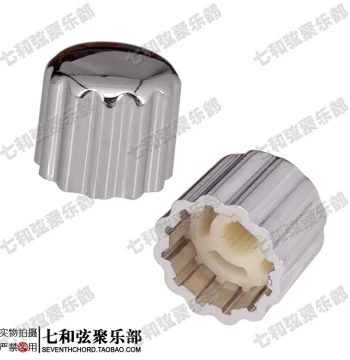 Plastic Chrome Plated Electric Guitar Volume Knob Bass Volume Tone Knob Potentiometer Cap Silver