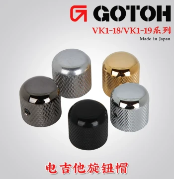 Made in Japan GOTOH VK1-18/19 Electric Guitar Knob Caps for Volume and Tone, Bass Metal Knob Accessories