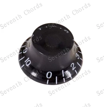 LP EPI Flying Saucer Style Electric Guitar Volume Knobs Tone Knobs LP Electric Guitar Potentiometer Caps Black with White Text