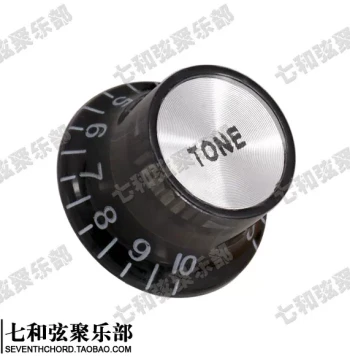 ST SQ Electric Guitar Volume/Tone Knobs TONE Potentiometer Caps Black Aluminum Disc