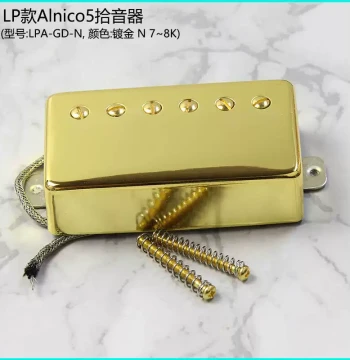 FLEOR LP Electric Guitar Pickup EPI Humbucker Alnico 5 Fully Enclosed Silver Gold Black