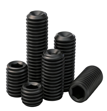 Grade 12.9 Hex Socket Set Screws with Concave Point, Headless Machine Screws M1.6 M2 M2.5 M3 M4 M5 M6