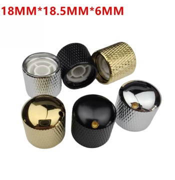 Korean-Made Metal Electric Guitar Potentiometer Knob Caps - Electric Bass Volume & Tone Caps with Pointer Dots