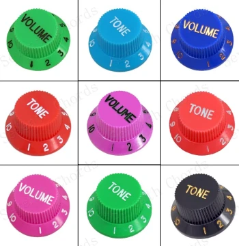 St Sq Electric Bass Guitar Volume Control Knob Caps, Guitar Tone Volume Knob Potentiometer Caps