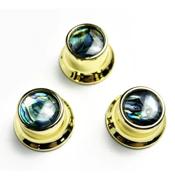 Houlang Music Abalone Shell Dot Knobs ST/SQ Guitar Volume Potentiometer Caps