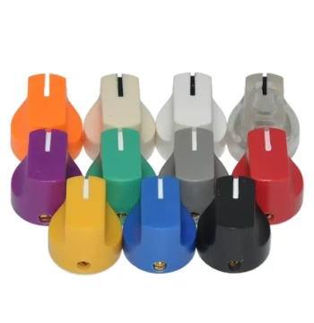 16x15mm Plastic Knob Caps for Tube Amps, Audio Potentiometers, Rotary Switches, and Guitar Volume Controls