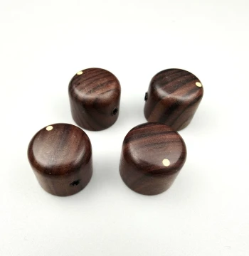 Premium Acoustic-Electric Guitar Volume Tone Wood Knob Rosewood with Pointer Dot Wooden Knob Potentiometer Cap
