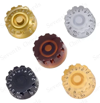 Gear Style Straight Barrel LP Electric Guitar Knob Caps Volume/Tone Potentiometer Knobs