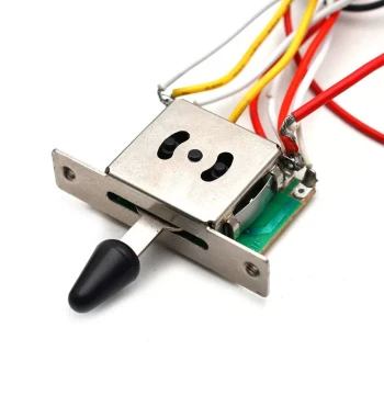 Strat Electric Guitar Pickup Black/White SSS 250K Potentiometer Full Wiring Harness 6.35 Output