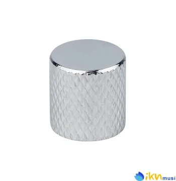 FLEOR TELE Electric Guitar Knobs, TL Metal Flat Top Volume and Tone Potentiometer Caps, Silver