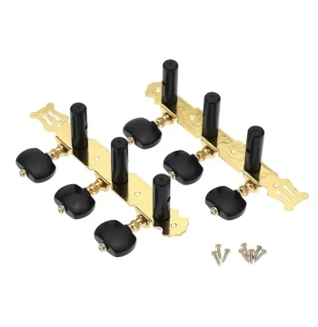 Classical Guitar Tuning Peg Knobs, Vintage Style Red A Cotton Machine Heads, Universal String Winder Accessories, Gold Triple Row