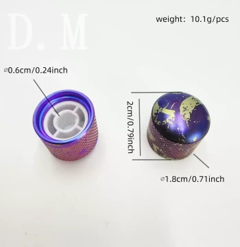 Hot Selling Titanium Alloy Colorful Electric Guitar Volume Tone Cap Knob Bass Potentiometer Cap 6mm Inner Diameter Shaft Rotation