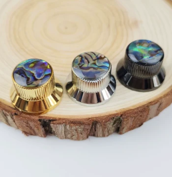 Korean-Made Metal Electric Guitar Volume and Tone Knob, Electric Bass Potentiometer Cap, Disc-Shaped Bobbin Color Knob Cap