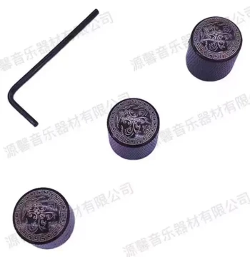 Knob Switch Cap, Electric Guitar Knob, Metal Engraved String Button Volume/Switch Cap, Guitar Accessories