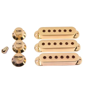 ST Single-Coil Electric Guitar Pickup Cover Rose Gold Knobs Selector Switch Caps Custom Kit