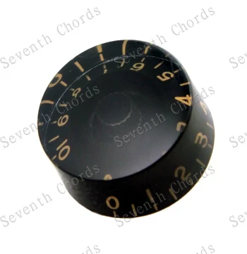 Barrel Transparent LP SG Electric Guitar Volume Knob Tone Knob LP Guitar Potentiometer Cap Black Gold Lettering