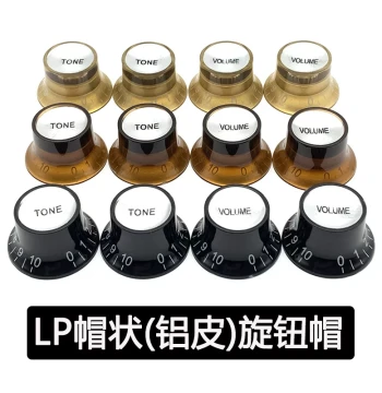 FLEOR LP Electric Guitar Knobs for EPI Potentiometers - Aluminum Tone and Volume Control Caps with Switch Adjustment, Multi-Color
