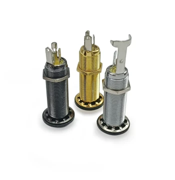 Electric Guitar Pickup Stereo Output Connection 6.35 Tailpin Socket Jack Hole Strap Button Tailpin Socket