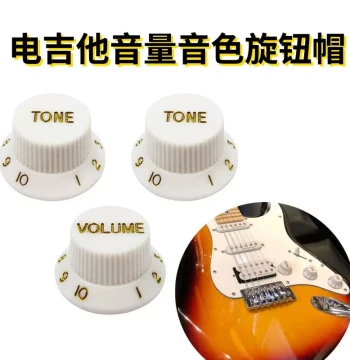 ST Electric Guitar and Bass Knob Cap, SQ Potentiometer Volume and Tone Control Knob with Scale Markings, Spare Parts