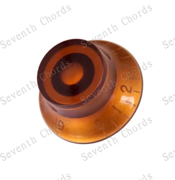 LP EPI Flying Saucer Electric Guitar Volume and Tone Knobs, LP Guitar Potentiometer Cap in Coffee Color with Gold Lettering