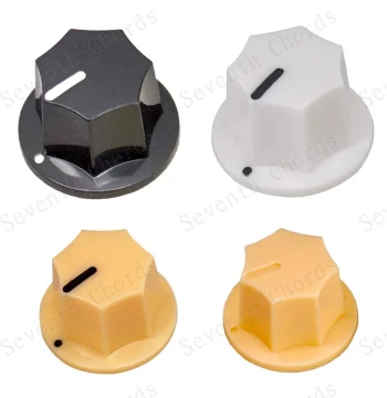 Electric Guitar J Bass JB Bass Heptagonal Volume and Tone Knob Caps for Potentiometers