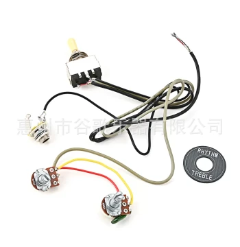 Instrument Accessories, Guitar Parts, LP Black/Yellow/Red/Gray/White Wires A500K+B500K+Yellow Cap Toggle Switch+Black