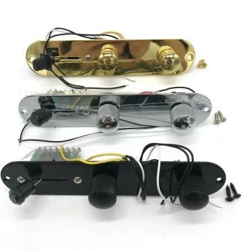 Electric Guitar Accessories Electric Guitar TL Circuit Board Metal Volume Knobs with Full Wiring Set Gold/Black/Silver