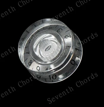 Barrel-Shaped Transparent Electric Guitar Volume Knobs, LP SG Volume and Tone Knobs, LP Electric Guitar Potentiometer Caps