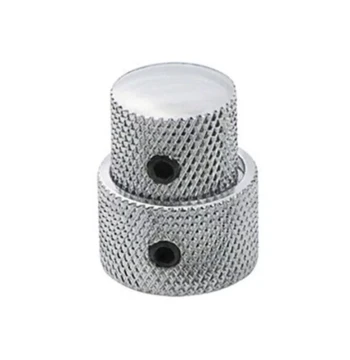 Potentiometer Knob Caps for Electric Guitar and Bass, Metal Double-Layer Tone and Volume, Professional Accessories Collection