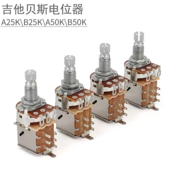 Electric Guitar Tone Potentiometer Volume Tuning Knob Coil Split Button Pull Switch Knob A25K B50K Resistance