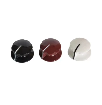 33×19mm Plastic Knob for Tube Amps, Power Amplifiers, Audio Potentiometer Switch Caps, Guitar Volume Adjustment Round-Handle Knobs