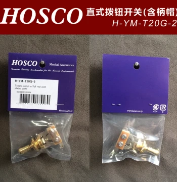 Japan-made HOSCO H-YM-T20G-2 Electric Guitar/Bass 3-Position Toggle Switch with Handle and Cap