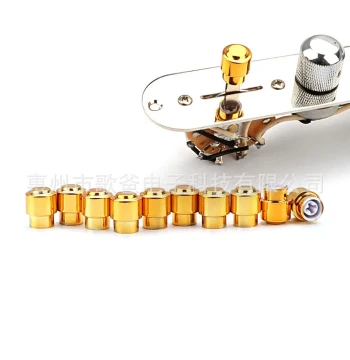 Instrument Accessories: Gold Guitar Switch Caps for Guitar, Pack of 10