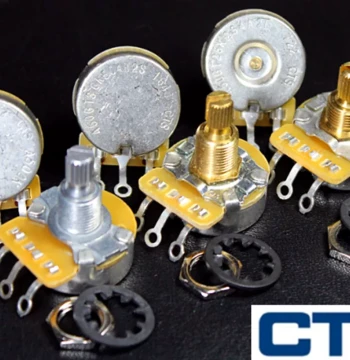 US Standard CTS Potentiometer for EPI Guitar/Bass 250K 500K Knurled Shaft