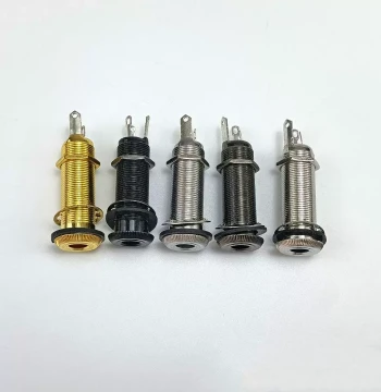 6.35mm Tubular Output Copper 6305 Socket Bass Electric Guitar Jack Strap Button Guitar Jack Mono/Stereo