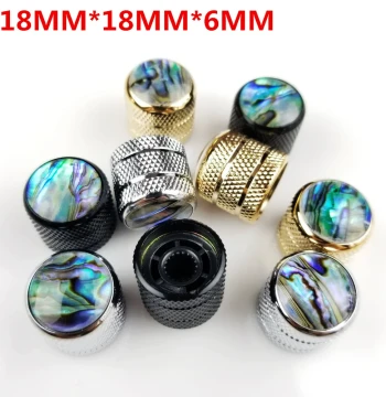 Korean-Made Metal Electric Guitar Volume and Tone Knobs; Electric Bass Potentiometer Caps; Abalone Shell Knob Caps Model NP011
