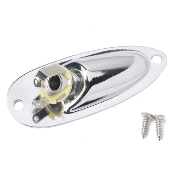 SQ ST Electric Guitar Boat-Shaped Output Jack Socket Audio Connector Silver