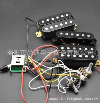 ST Electric Guitar Complete Wiring Kit with Pickups 500k Potentiometer Pickup Circuit 6.35 Output