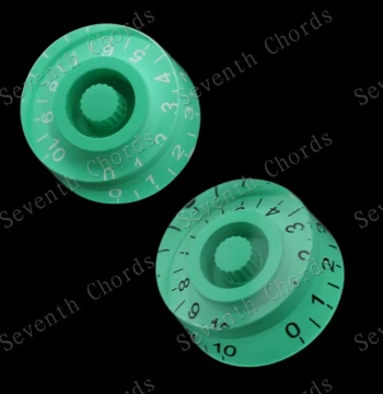 Barrel LP Electric Guitar Volume Control Knobs Tone Volume Knob Caps Guitar Potentiometer Caps Green