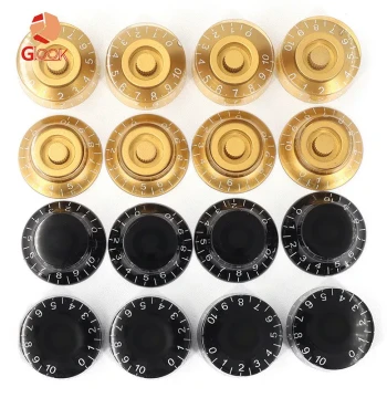 LP Electric Guitar Tone and Volume Caps, Switch Caps, 24-Spline Potentiometer Knob Caps, Bass Adjustment Caps