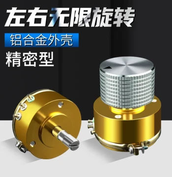 Multi-turn 360-Degree Precision Adjustable Potentiometer with Knob Cap 1k 2k 3k 5k Switch Rheostat Sensor