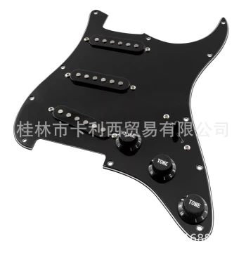 Electric Guitar ST Wiring Harness Kit SSS Alnico Magnet Pickups 5-Way Square Switch Pickguard Potentiometer