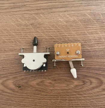 Korean-Made Electric Guitar 5-Position Selector Switch with Black/White Caps, 8-Leg Terminal for SSS/SSH Pickup Configurations