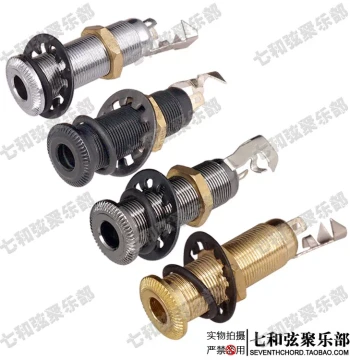 Straight Plug Electric Guitar Jack Tube Electric Bass Input/Output Socket Interface Connector ZL